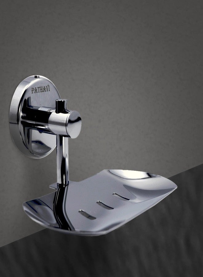 Pathavi Stainless Steel Bathroom Soap Holder | Soap Stand for Bathroom | Soap Dish for Bathroom Accessories (Chrome, Pack of 2) - Image 1